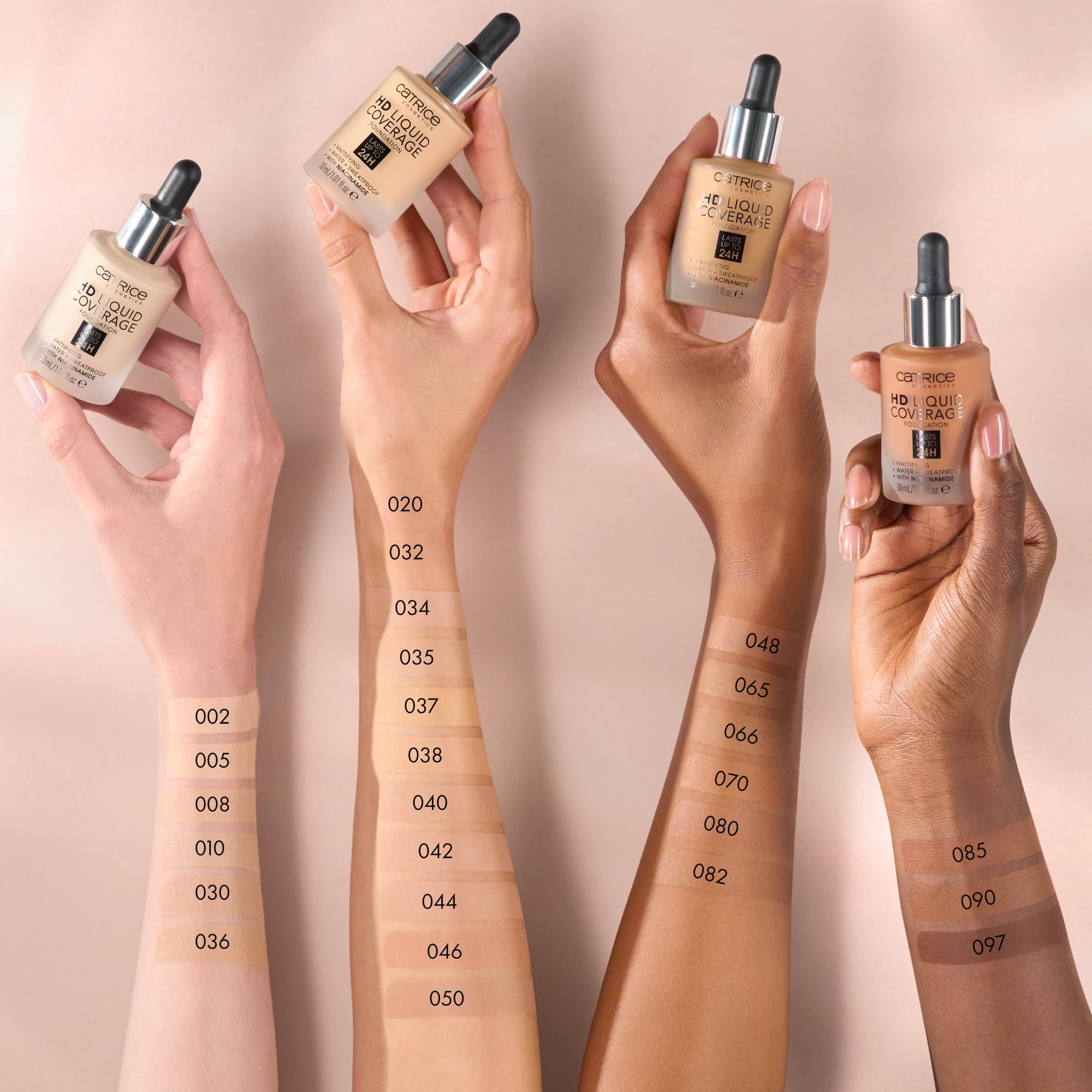 Fórmula vegana y libre de crueldad de Catrice HD Liquid Coverage.