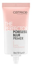 Catrice The Perfector Poreless Blur Primer, textura mousse velvet, aplicación suave y ligera.