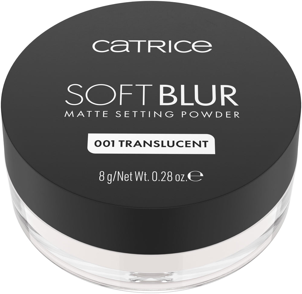 Catrice Soft Blur powder ultra-fine texture for weightless all-day setting.