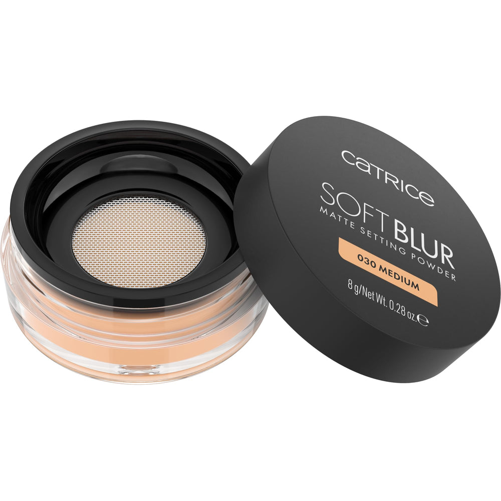 Catrice Soft Blur Polvo Fijación, empaque compacto para retoques diarios.