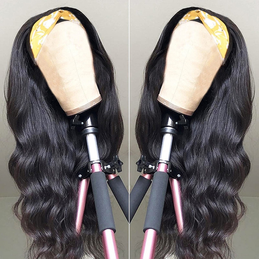 Catti Headband Wig frente sin encaje para apariencia natural.