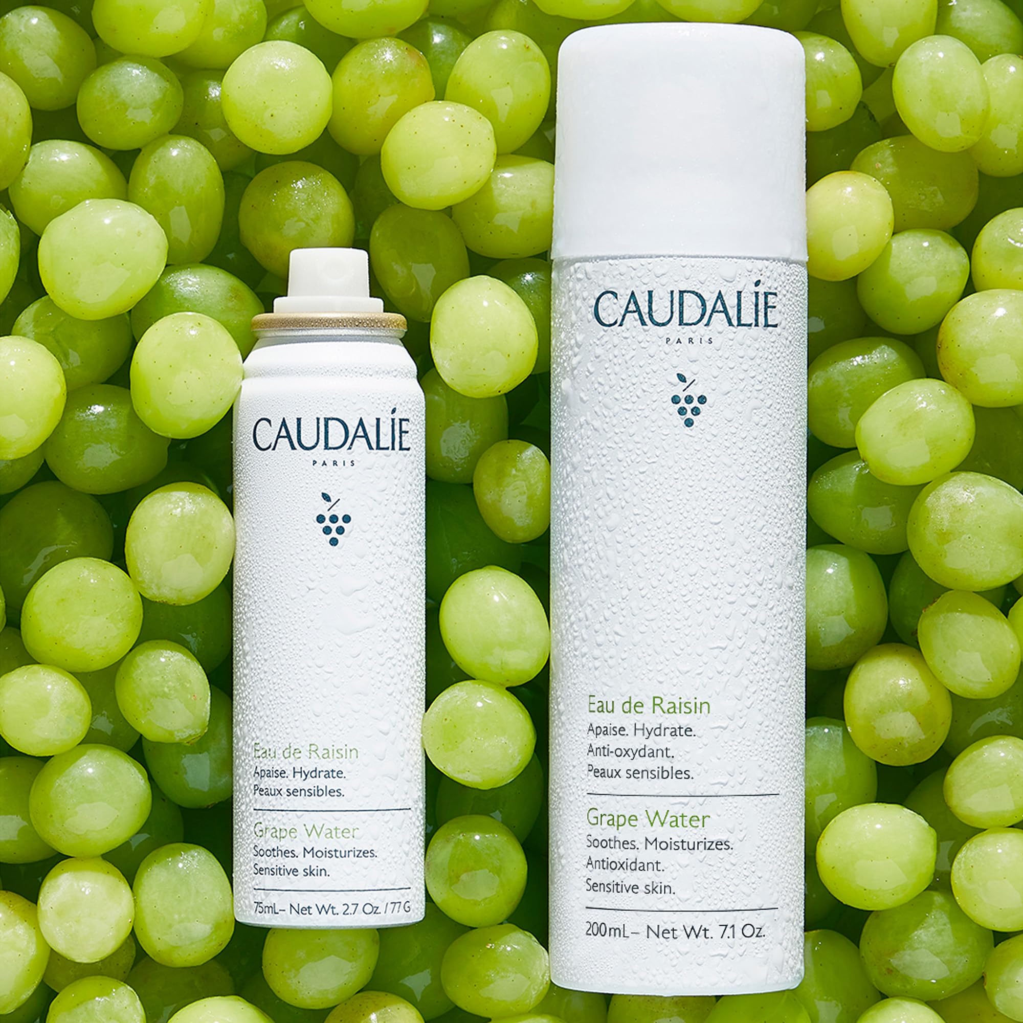 Caudalie Agua de Uva Mist envase claro y práctico