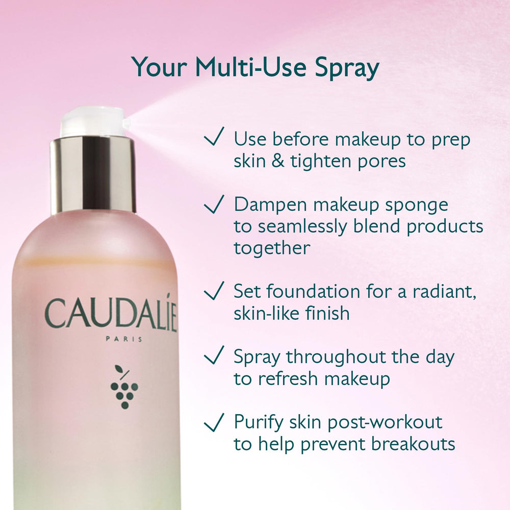 Caudalie Elixir de Belleza, aroma a menta, rosa y romero para energía.