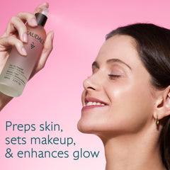 Caudalie Elixir de Belleza, spray de aplicación, fija maquillaje con brillo suave.
