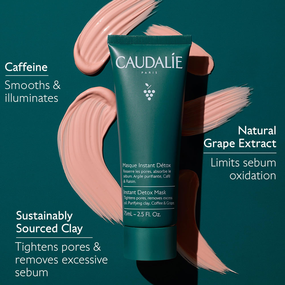 Caudalie Instant Detox Mask extracto de uva antioxidante protege la piel