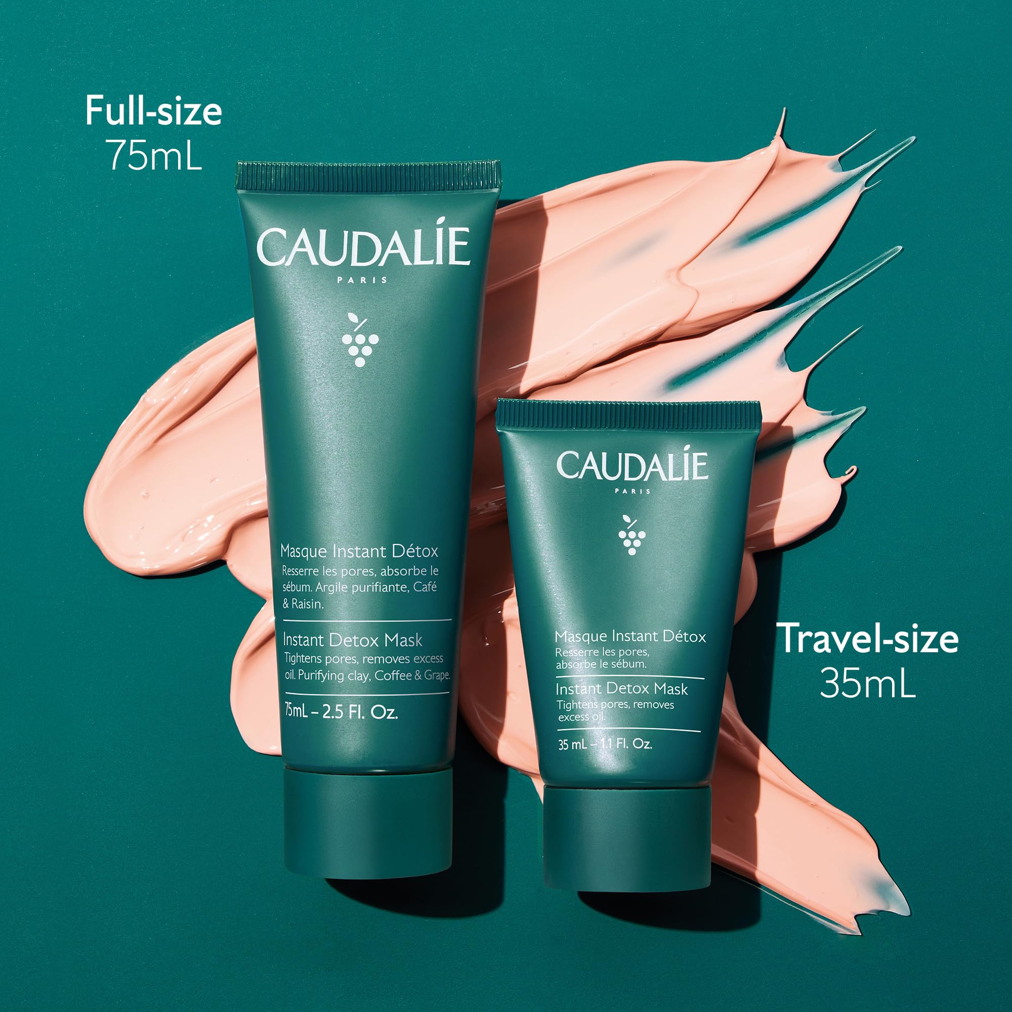 Caudalie Mascarilla Desintoxicación: cafeína natural para suavizar e iluminar.