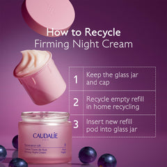 Caudalie Resveratrol-Lift textura cremosa que hidrata y suaviza la piel durante la noche.