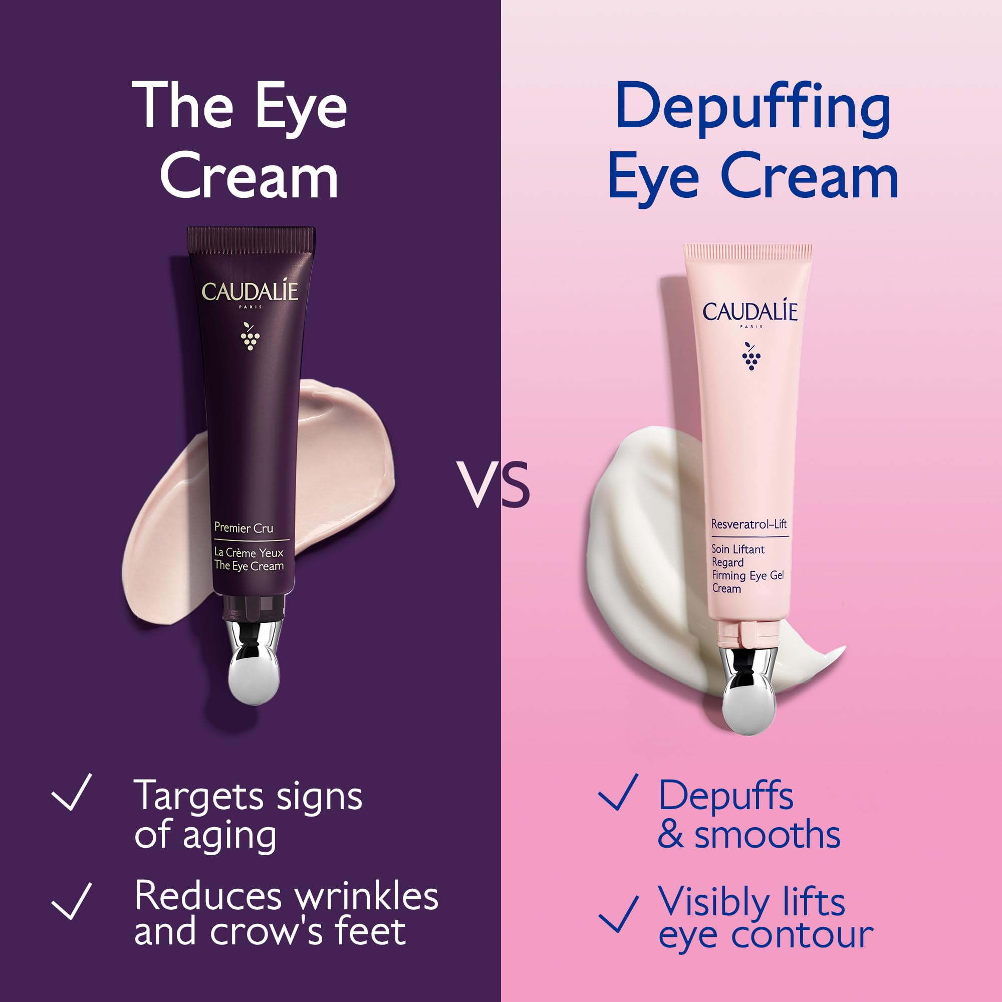 Caudalie Resveratrol-Lift textura ligera que hidrata el contorno de ojos