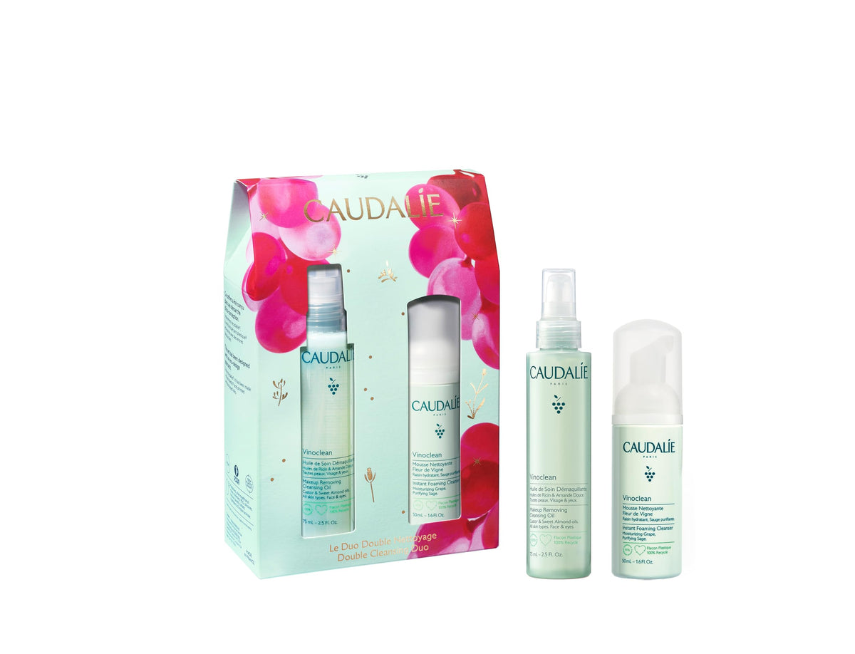 Caudalie Vinoclean Duo: aceite desmaquillante que disuelve maquillaje con hidratación suave