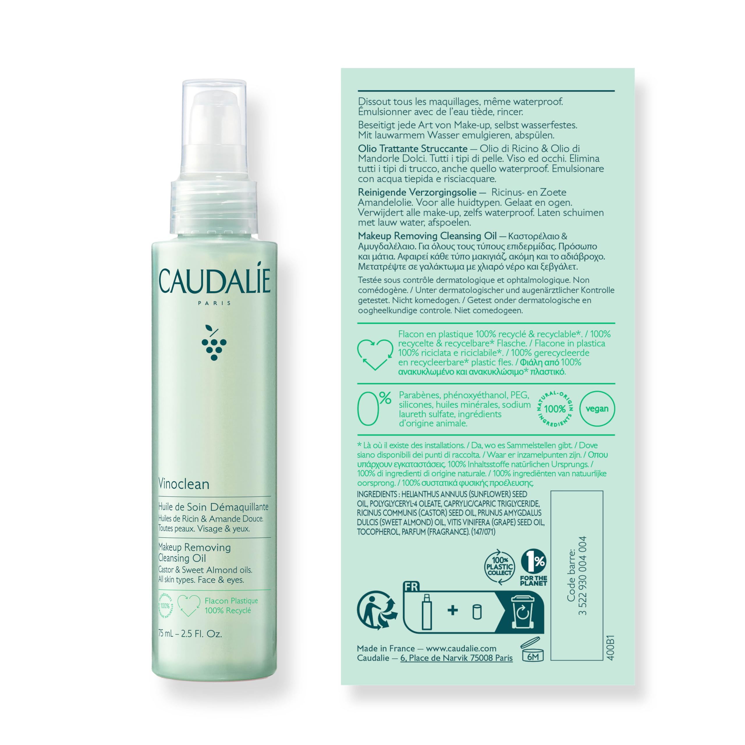 Caudalie Vinoclean rinçage eau chaude, simple et efficace.