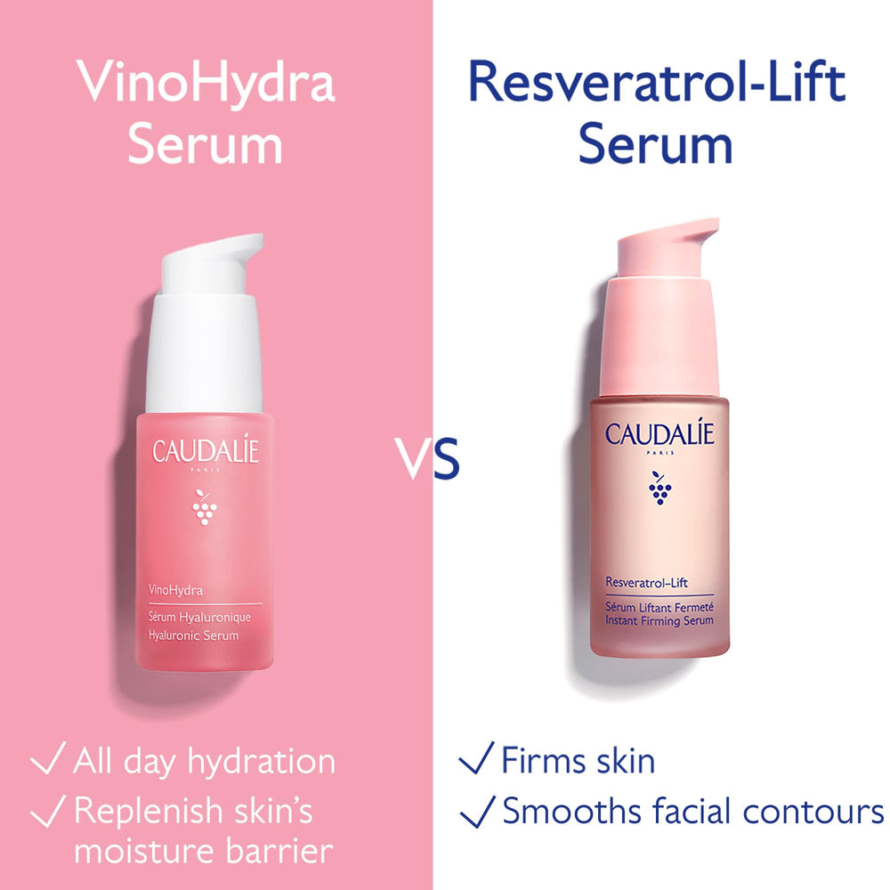 Ingredientes antioxidantes con Caudalie VinoHydra Serum para piel sana.