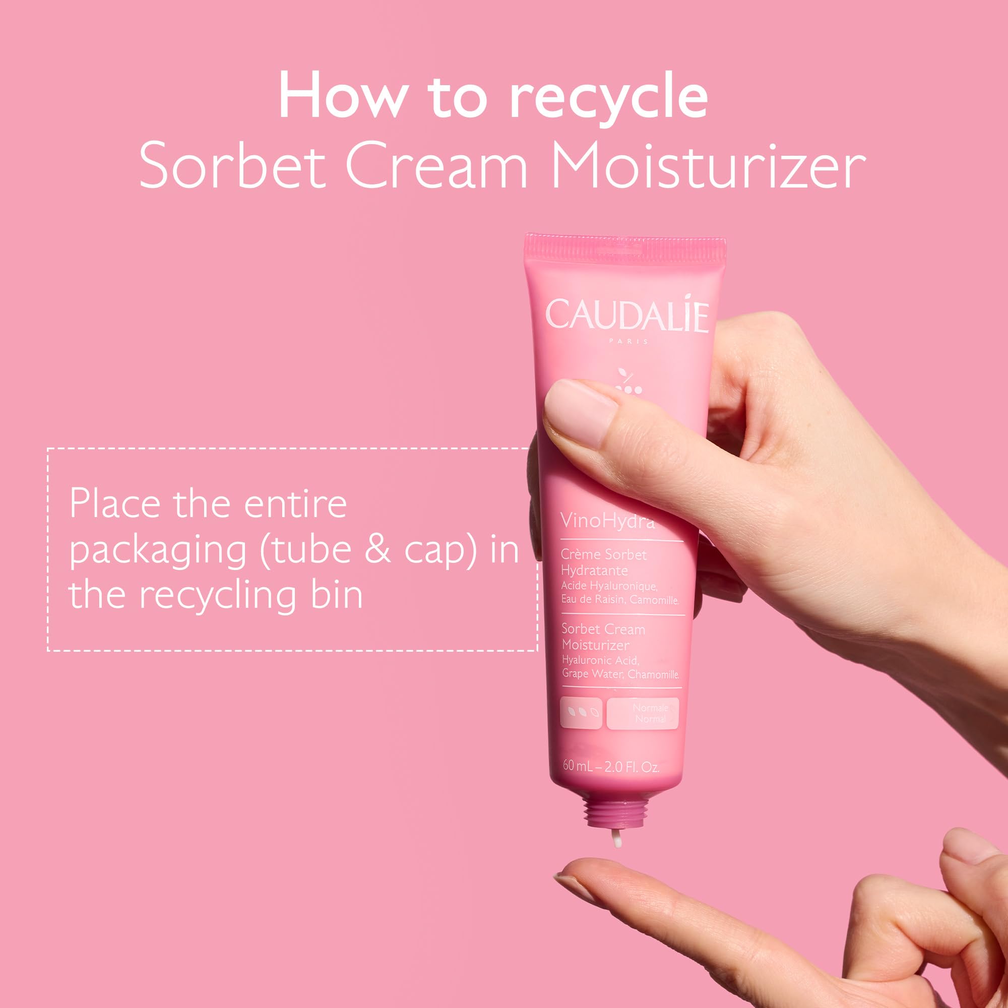 Caudalie VinoHydra Sorbet ingredientes calmantes para piel sensible.