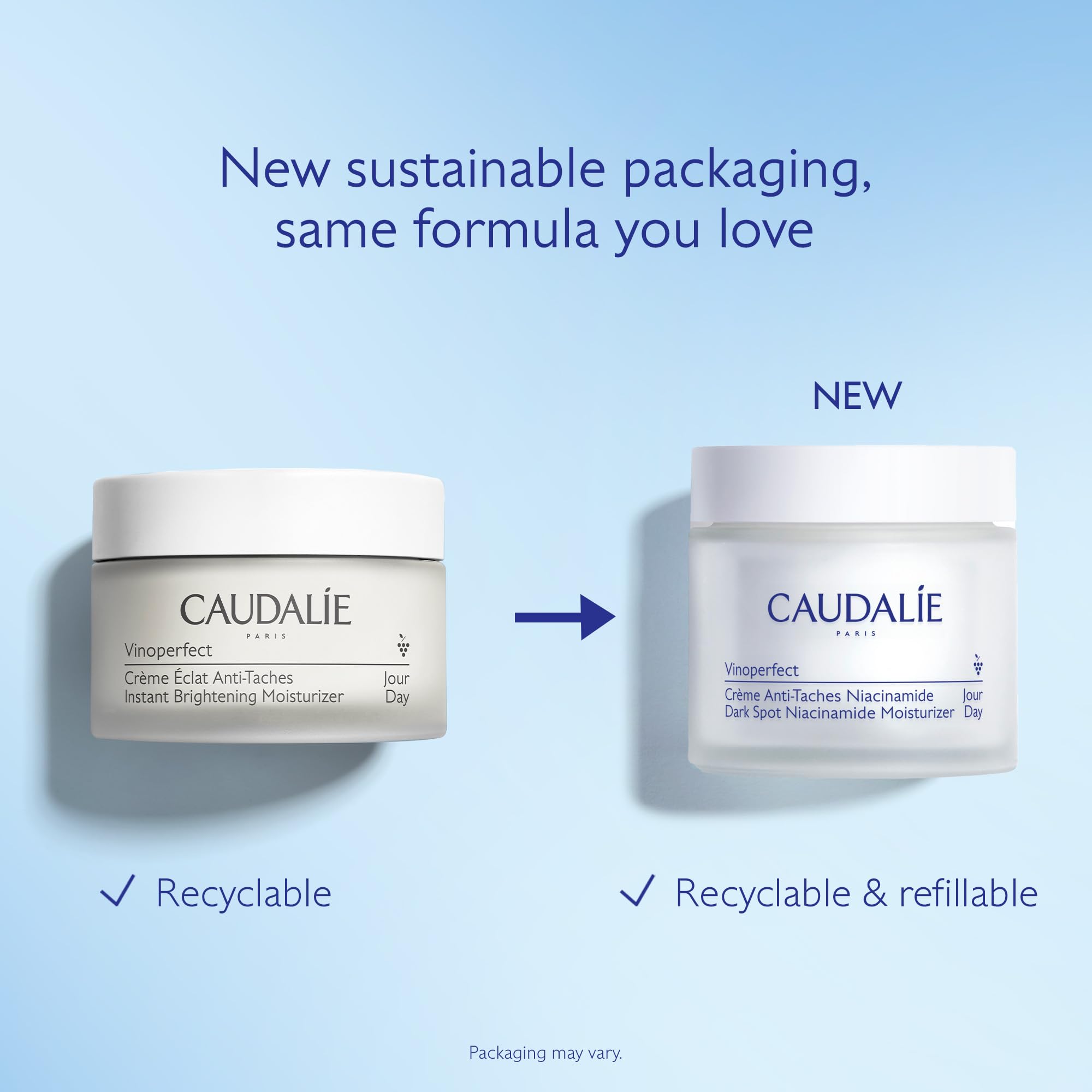 Aplicacion nocturna de Caudalie Vinoperfect con crema glicólica