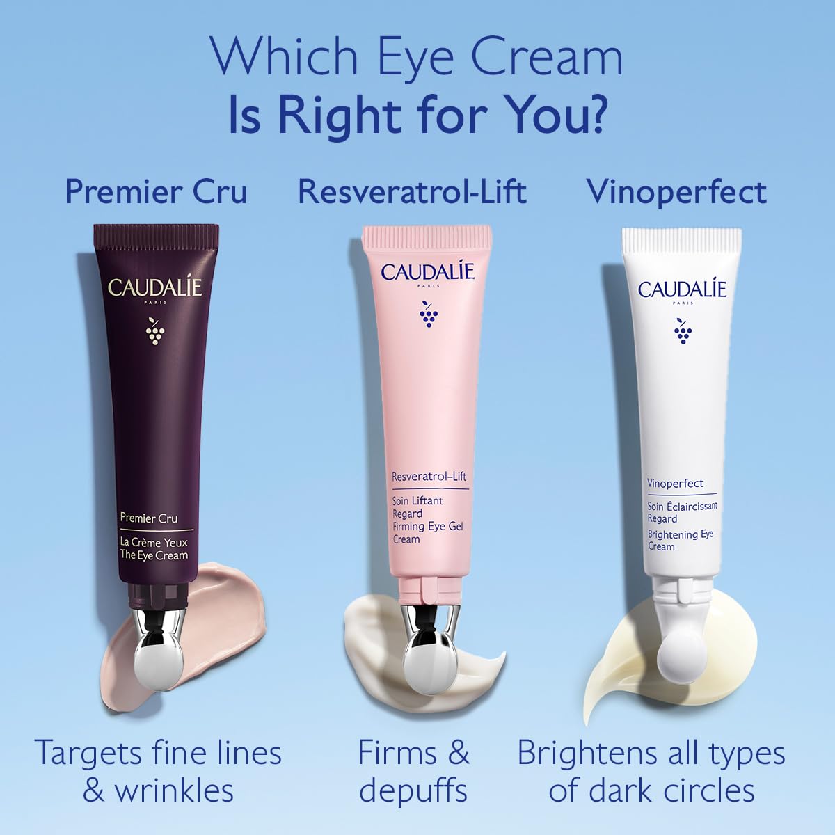 Caudalie Vinoperfect textura cremosa y suave para el cuidado diario de ojos