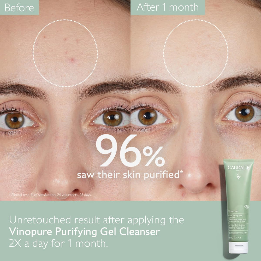 Caudalie Vinopure agua de uva hidrata durante la limpieza.