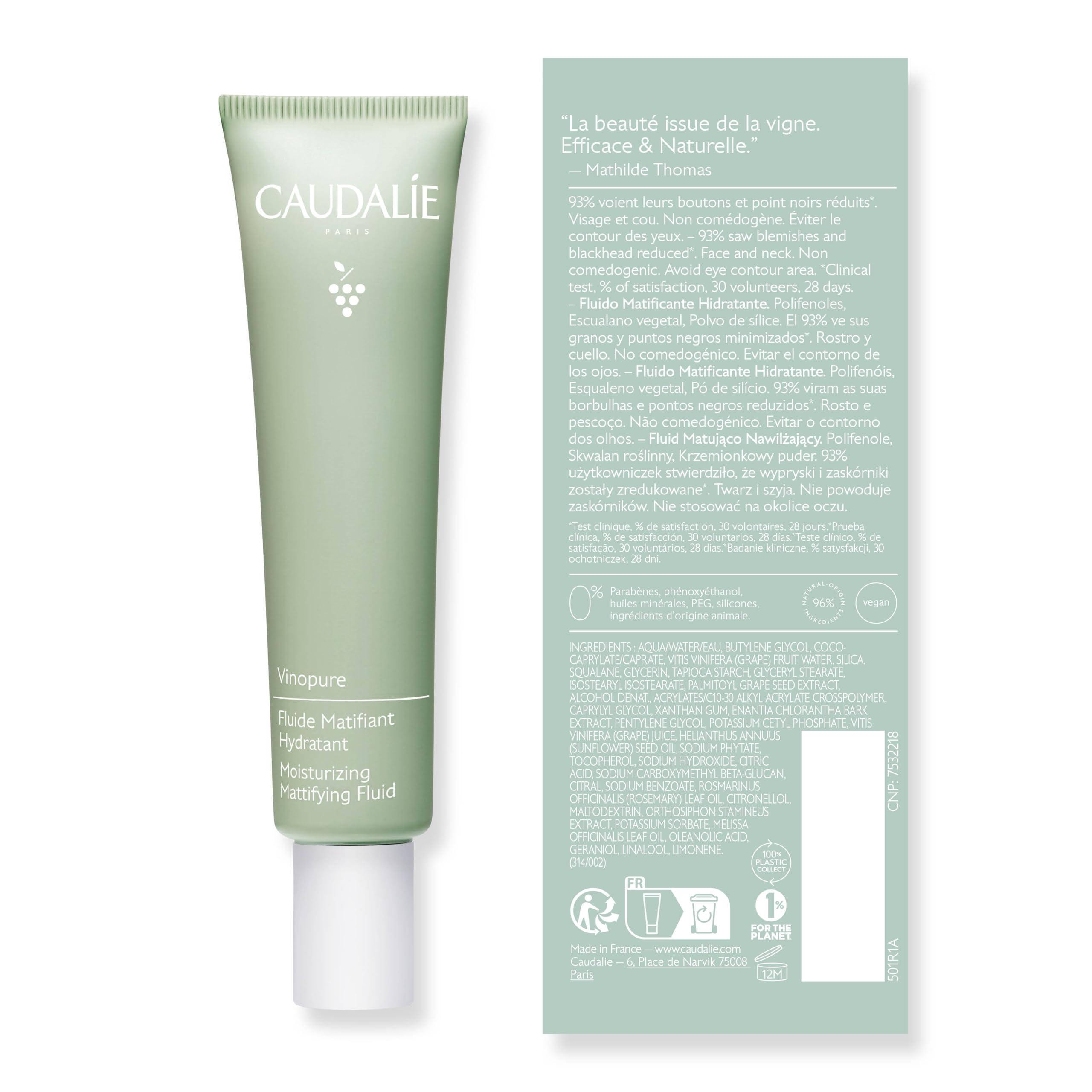 Appliquer matin et soir sur le visage propre pour une peau nette.