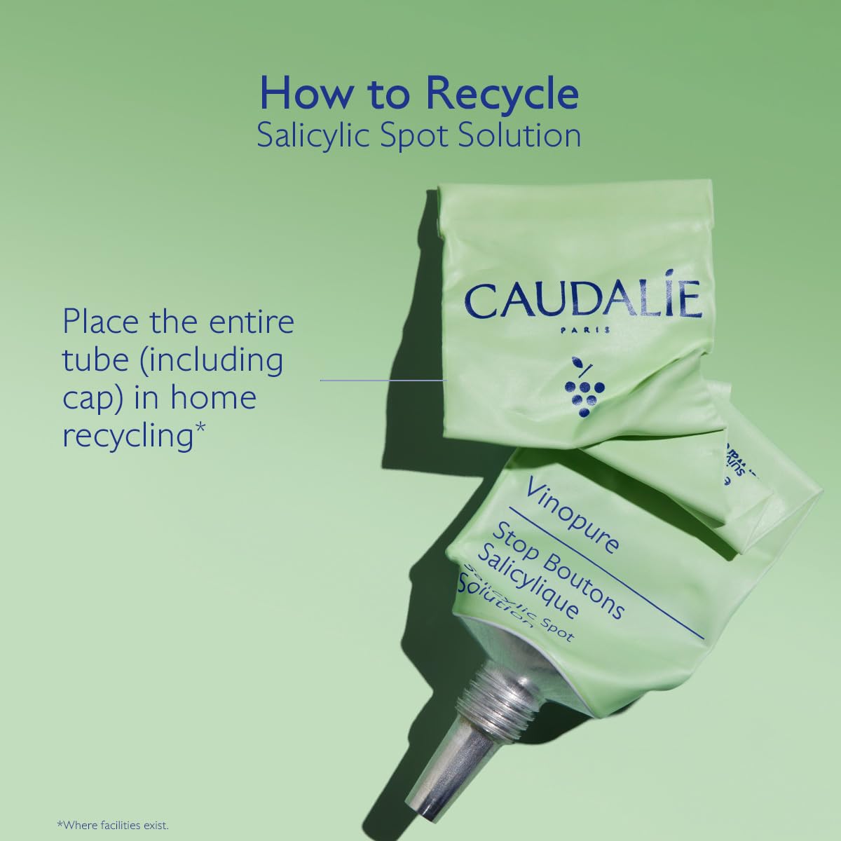 Caudalie Vinopure: color verde corrector que reduce enrojecimiento visible