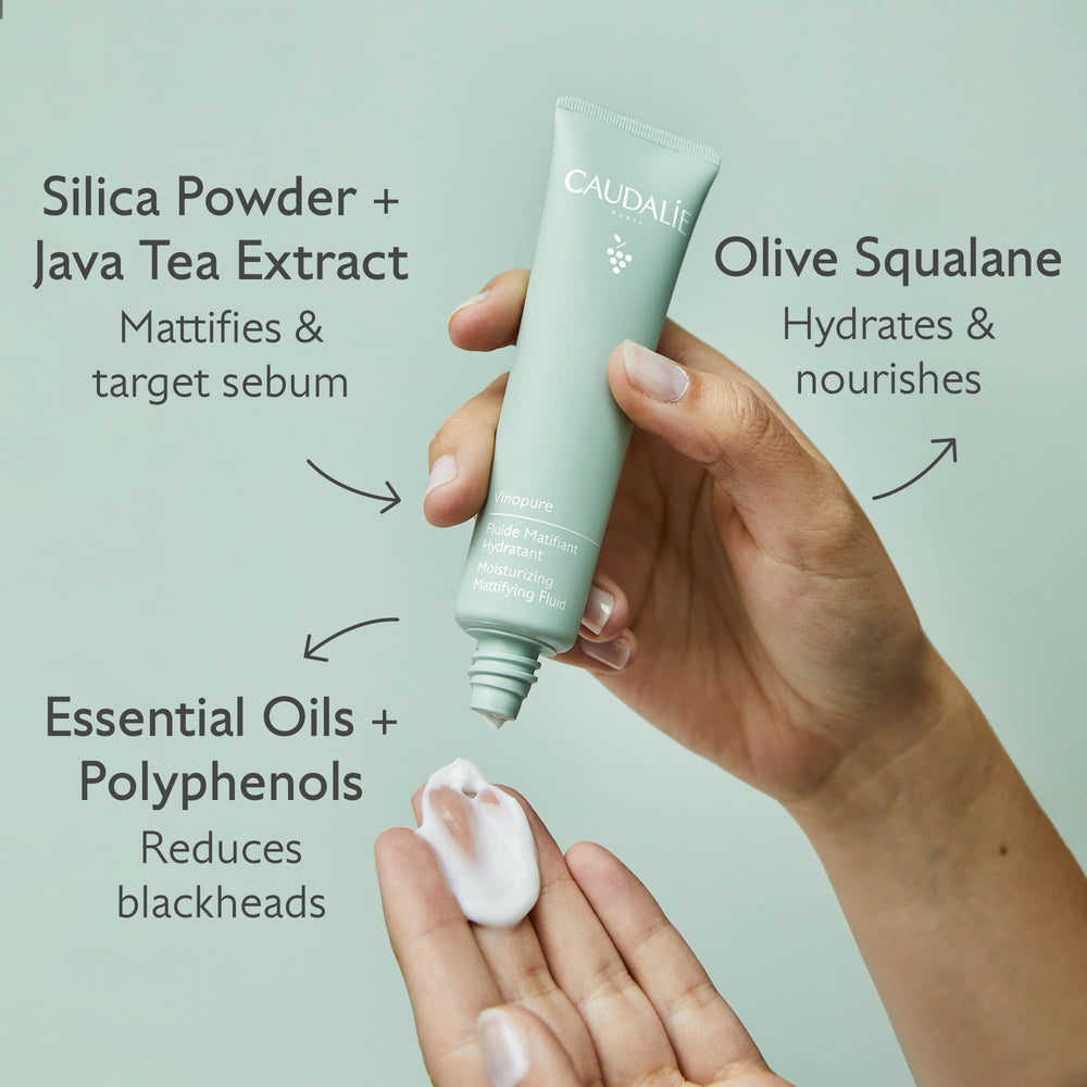 Huile d’olive squalane Vinopure, hydratation légère et non grasse.