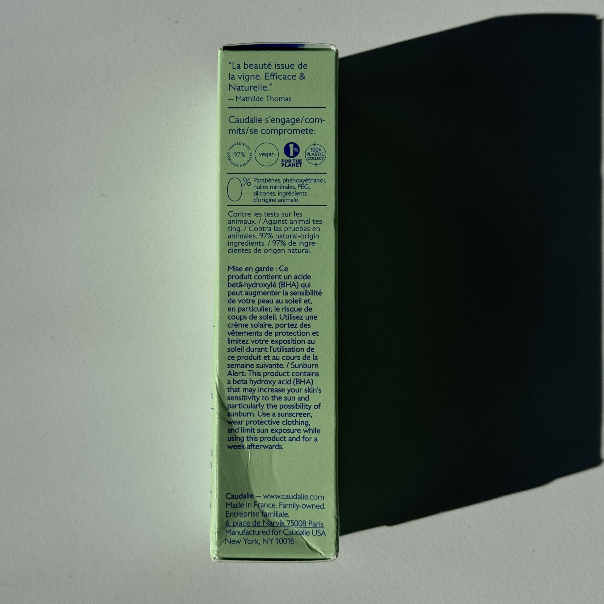 Caudalie Vinopure: niacinamida que ayuda a una textura de piel unificada