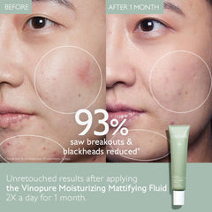 Texture gel doux Vinopure, pénètre rapidement et laisse peau nette.