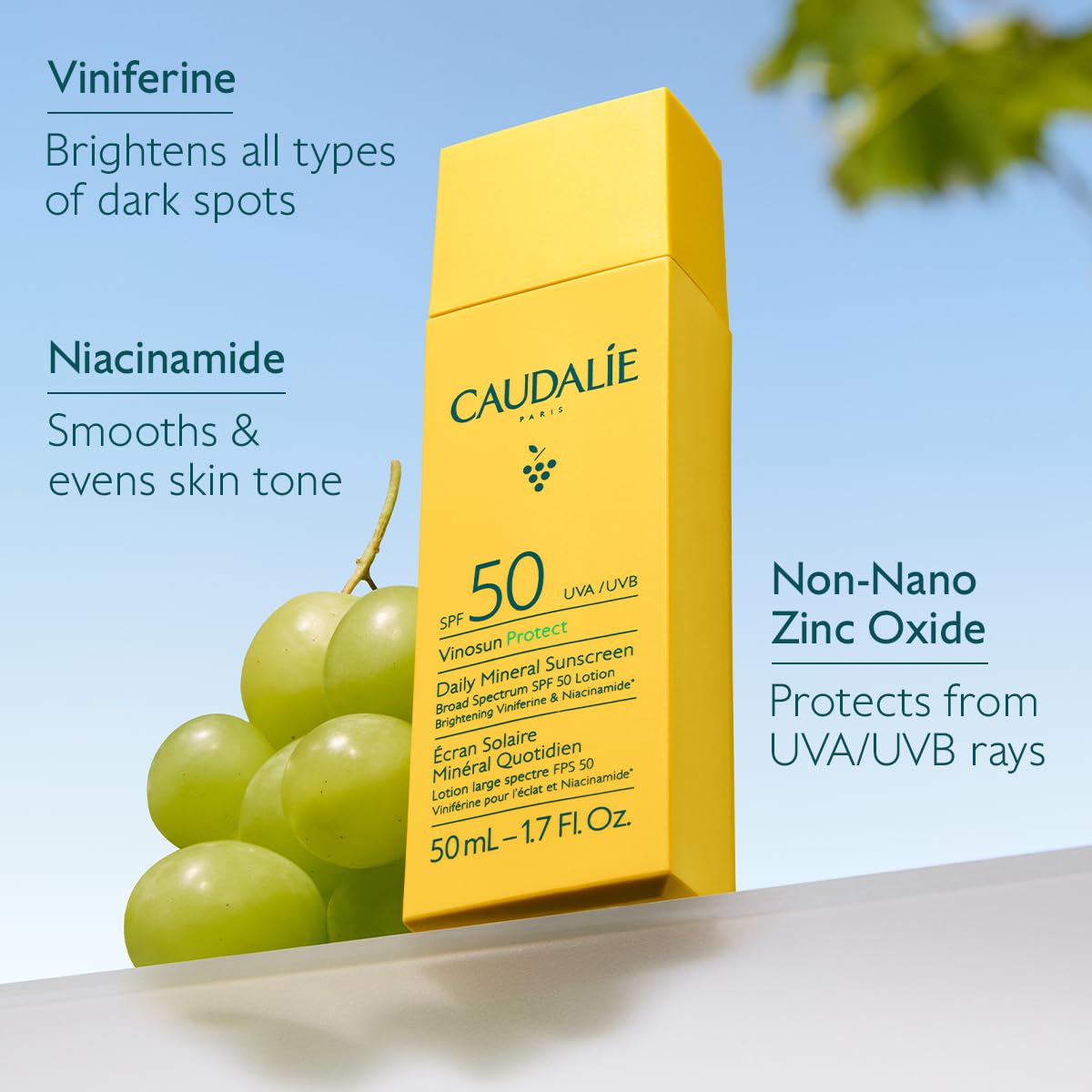 Textura ligera de Caudalie Vinosun Protect sin grasa