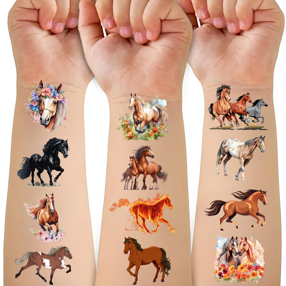 Tatuajes Cavalatat caballo: colección de 52 piezas para juegos y fiestas.