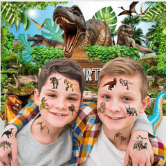 CAVALATAT: tatuajes duraderos y lavables para fiesta de dinosaurios.