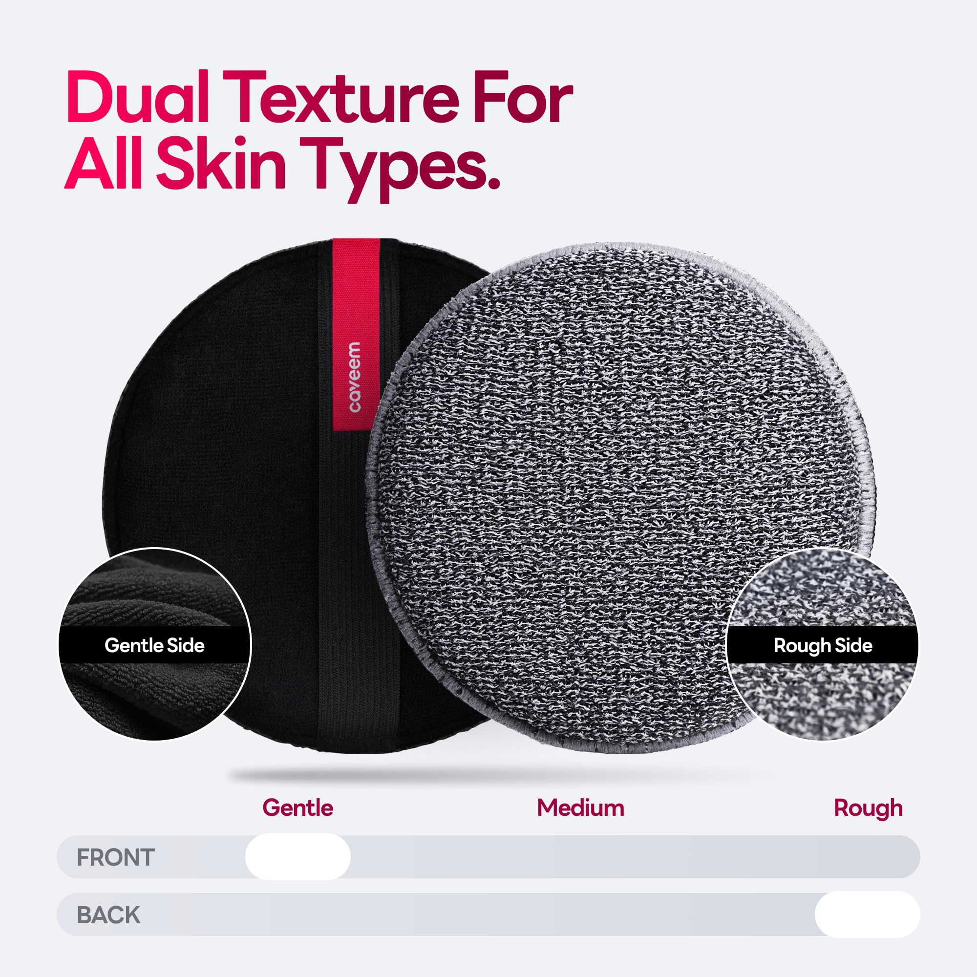 Caveem exfoliador corporal, diseño ergonómico para un agarre cómodo en la ducha