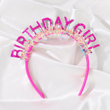 Diadema CAVETEE rosa brillo para regalos y celebraciones