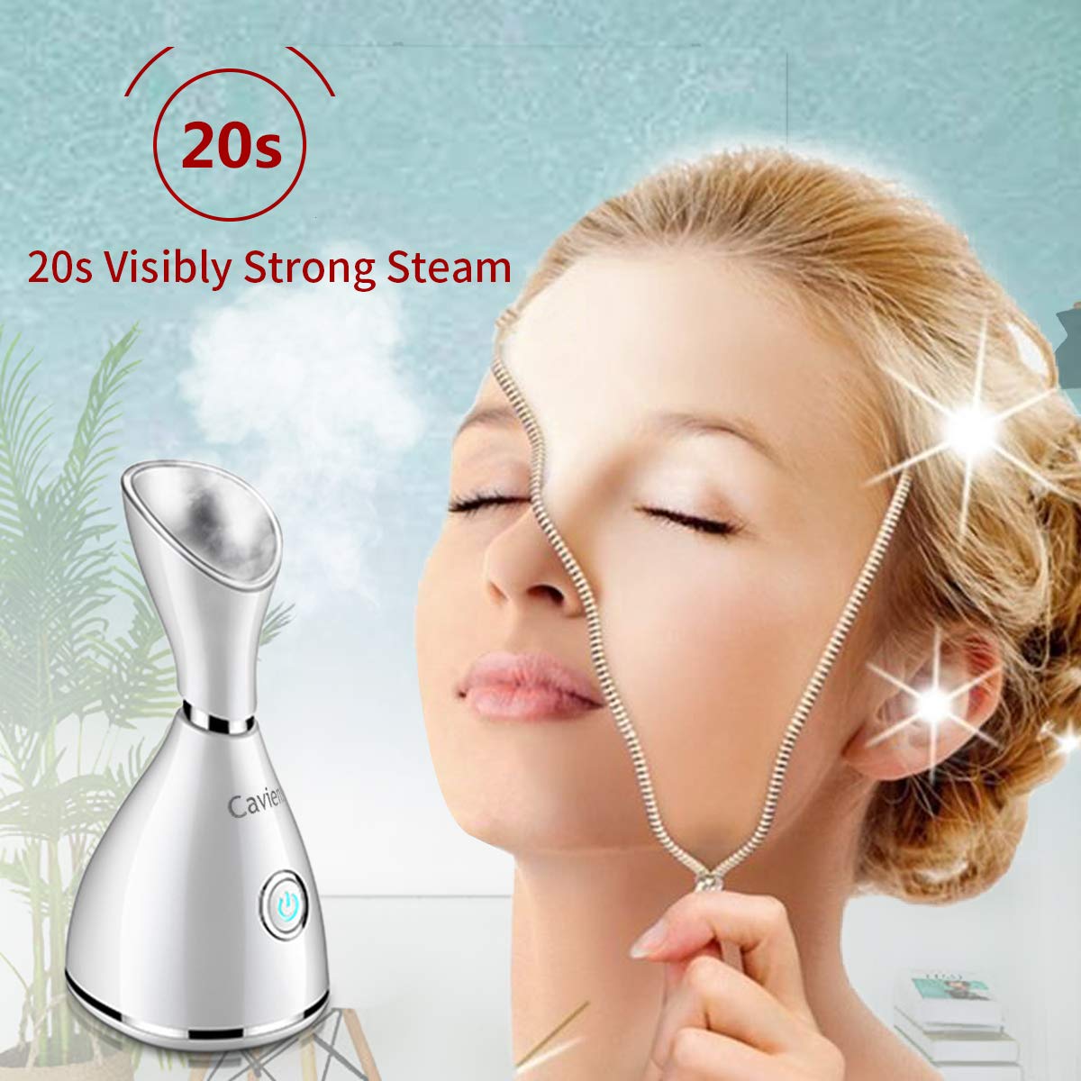 Niebla cálida del vaporizador facial de Caviens Nwsw para hidratar la piel.