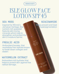 Cay Skin Isle Glow, aplicación de 15 minutos antes de la exposición solar.
