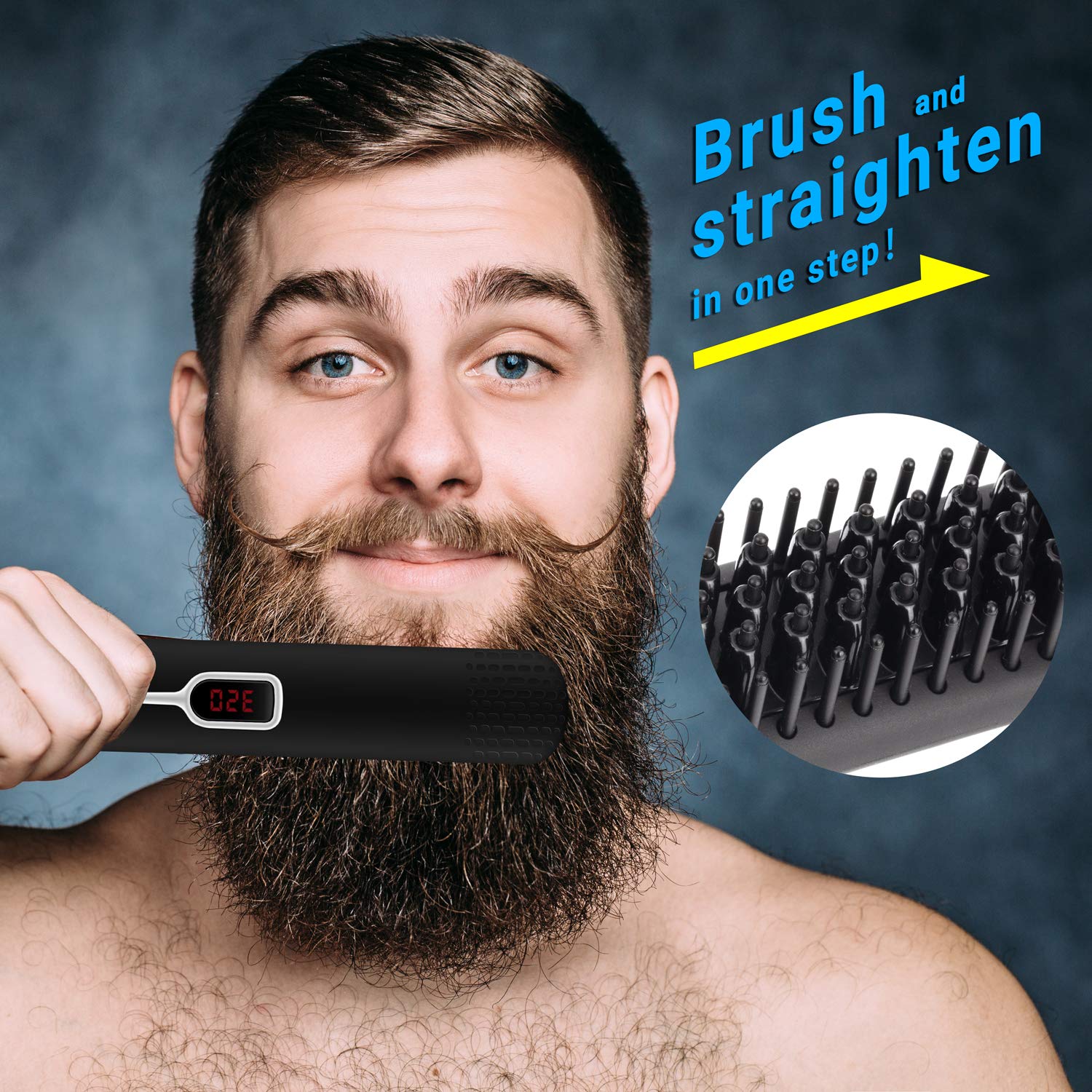 Cayzor Alisador de Barba, pantalla de cristal líquido para control preciso.