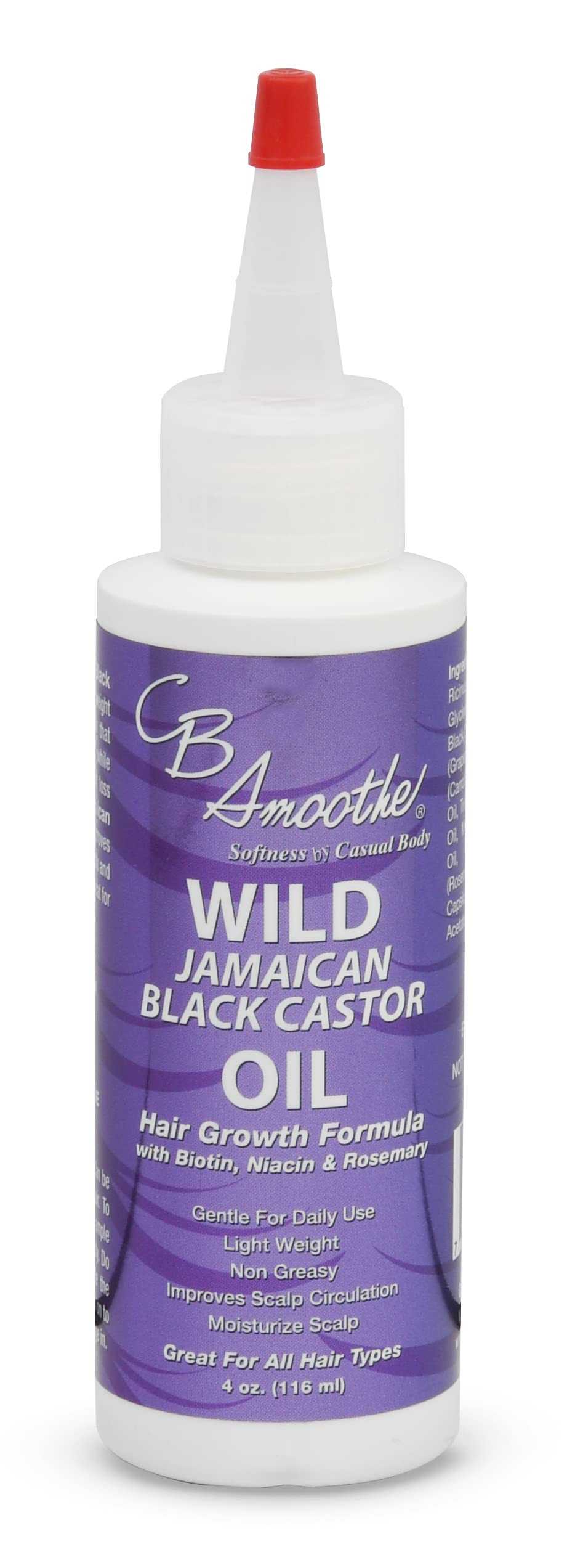 CB Smoothe aceite de ricino negro jamaicano para cabello sano y brillo natural.
