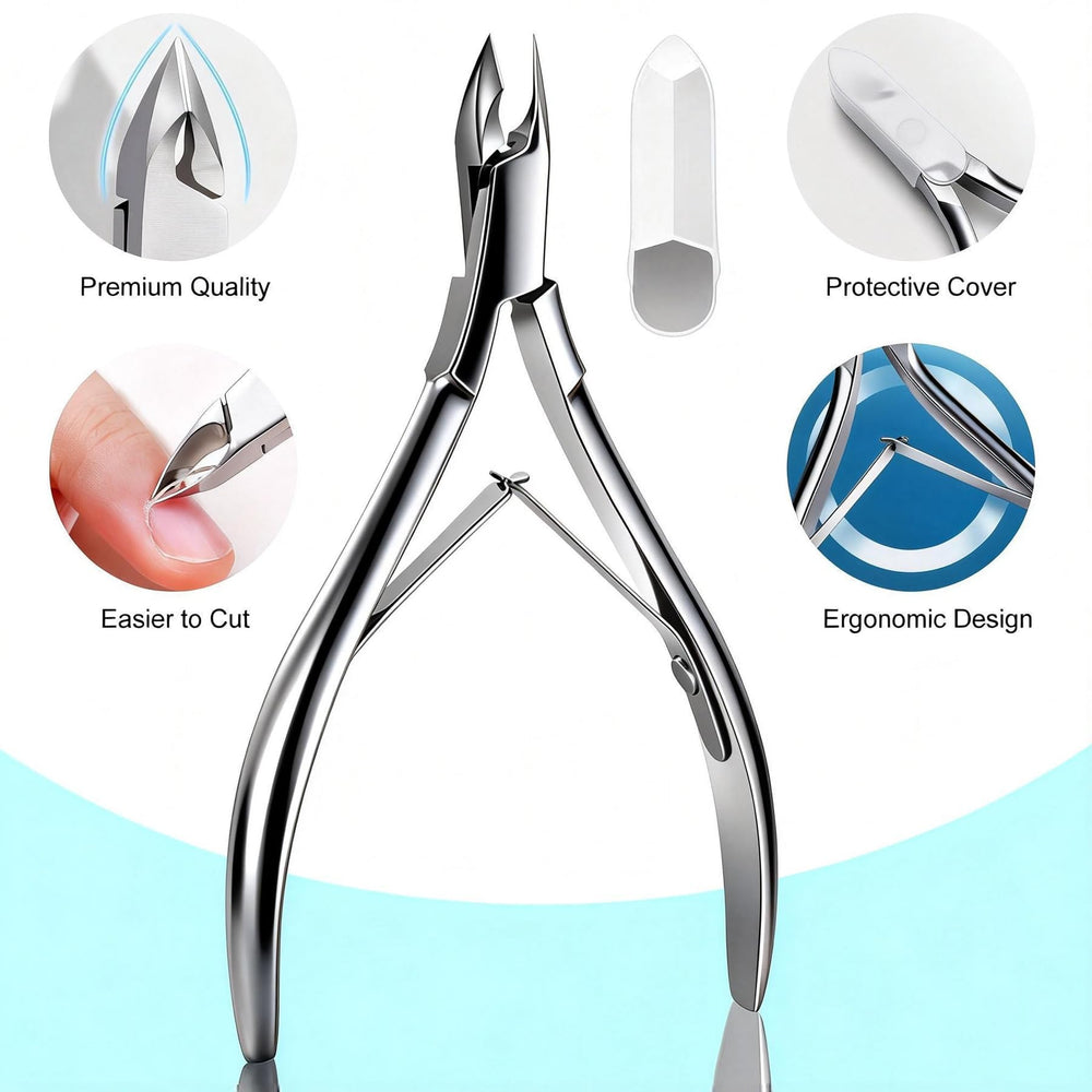 Cbiumpro empujador de cutículas con mango ergonómico para mayor control.