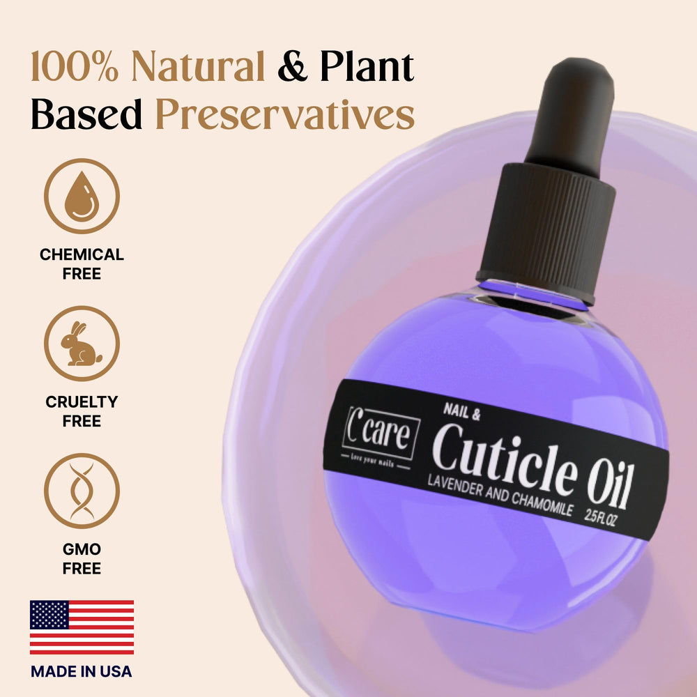 Aceite C CARE con manzanilla y gotero para nutrición suave.