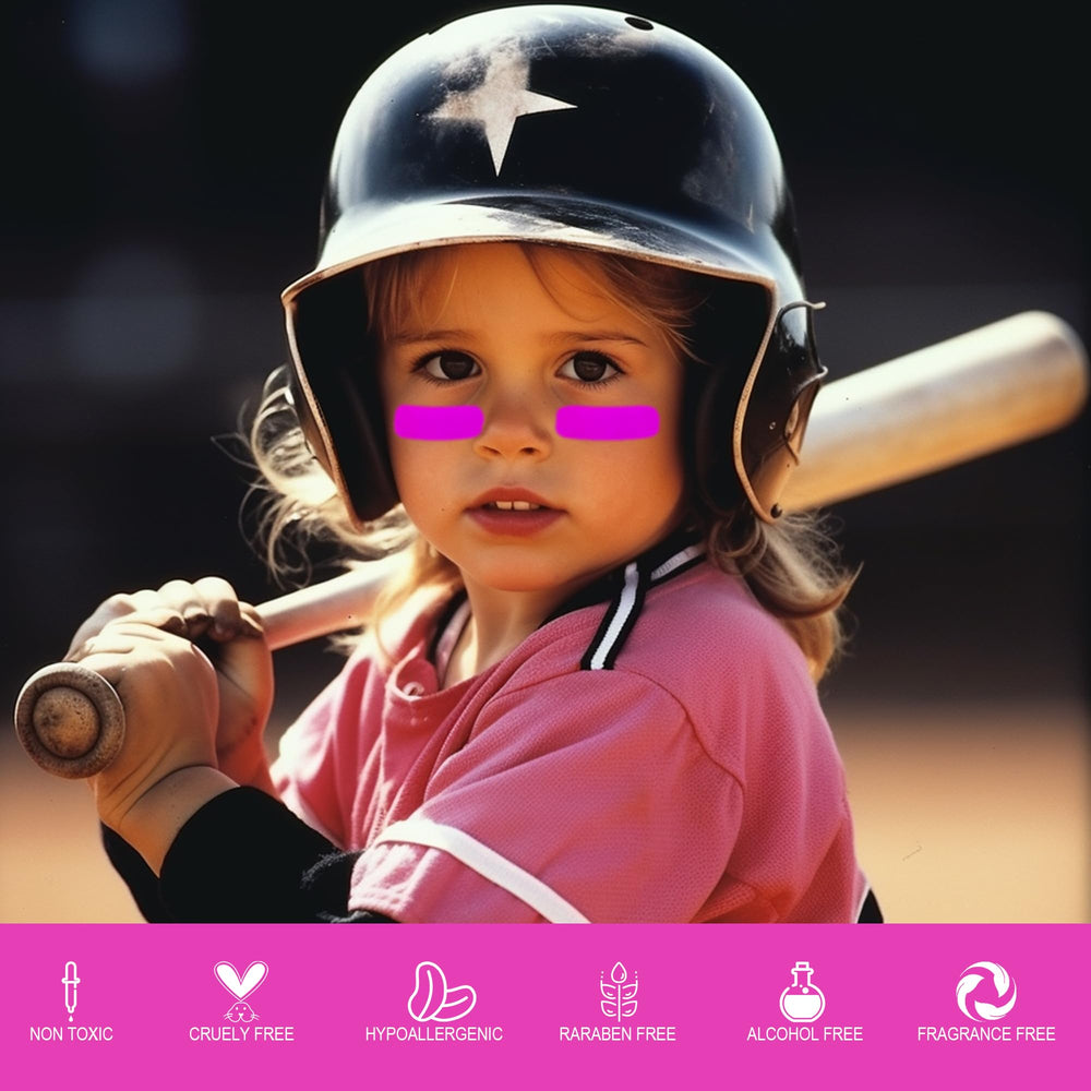 CCbeauty ojo negro rosa, uso en deportes múltiples para béisbol, fútbol y lacrosse.