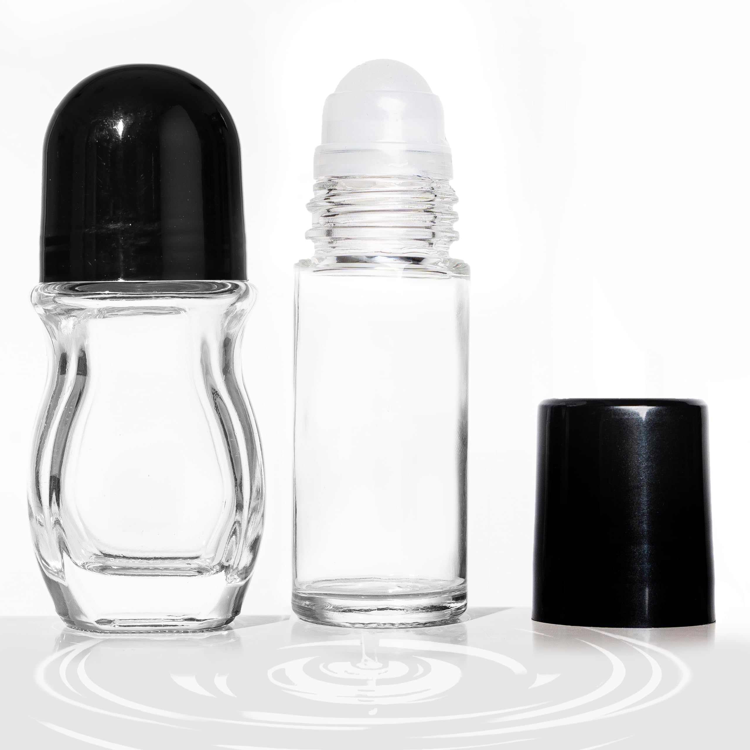 Cchenxxi botella vidrio rodillo 30ml redonda para aceites esenciales, aplicación suave y precisa.