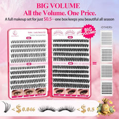 CCODDY Waltz lash clusters kit 40d: look suave y versátil.