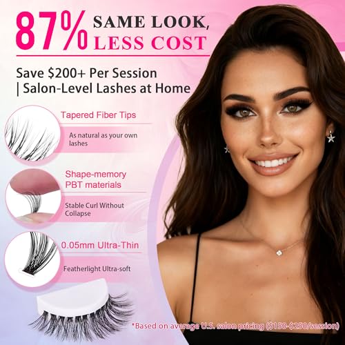 CCODDY Waltz lash clusters kit 50d: abanico denso sin esfuerzo.