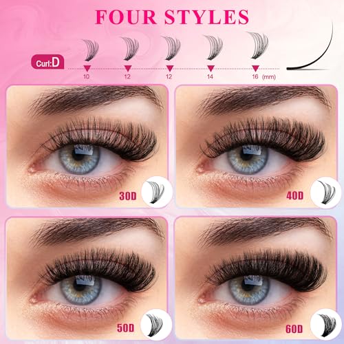 CCODDY Waltz lash clusters kit 60d: pestañas llenas y dramáticas.