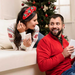 cealxheny diadema navidad copos de nieve y brillo para la fiesta