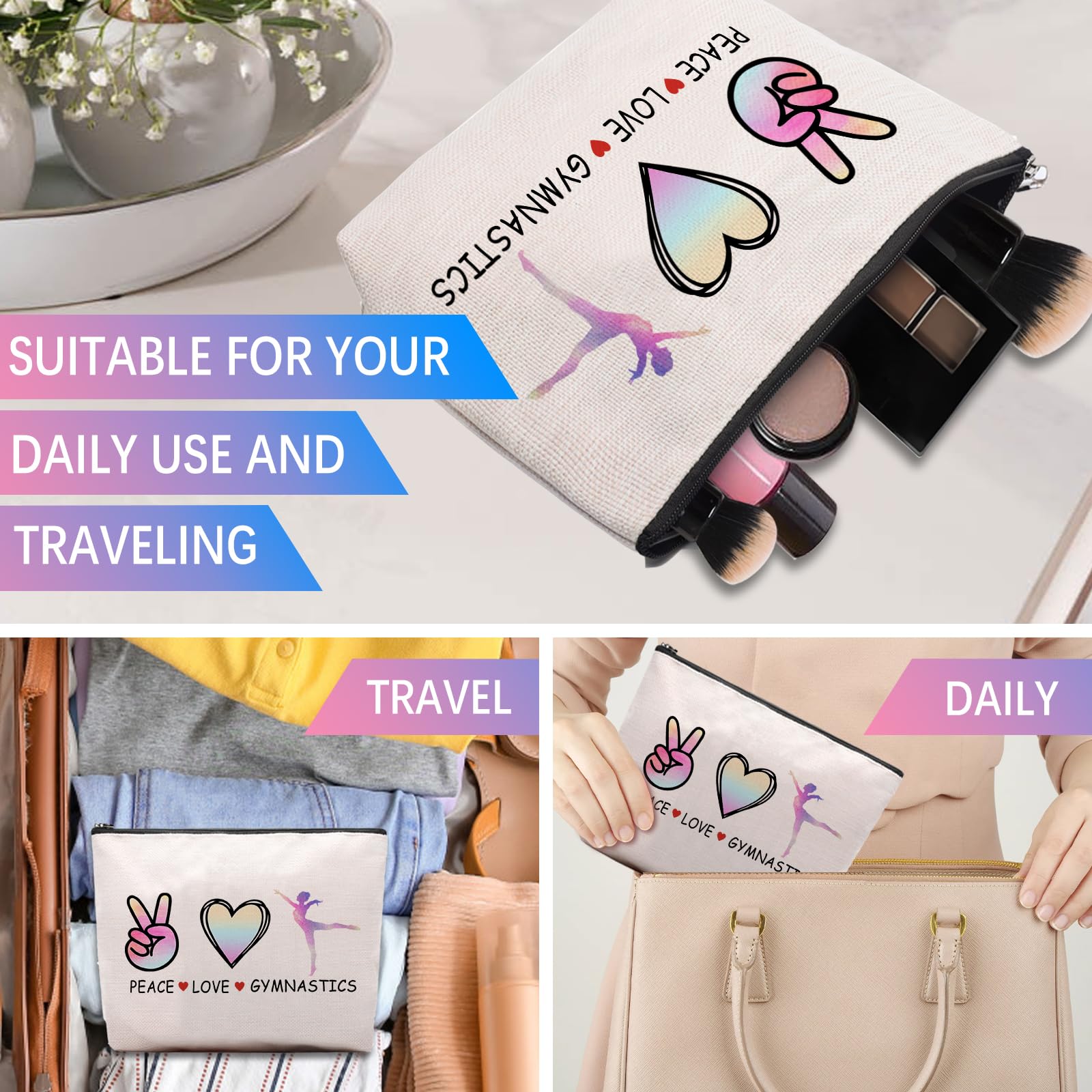 CEASQVAA neceser maquillaje cierre suave y fácil de usar