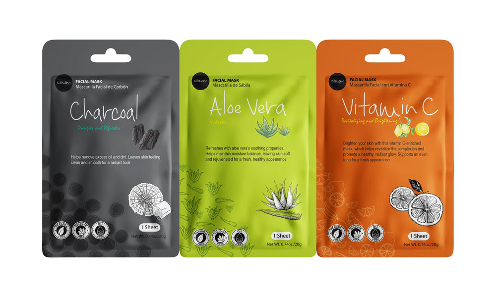 Mascarilla Celavi de aloe vera para alivio de irritaciones e hidratación.