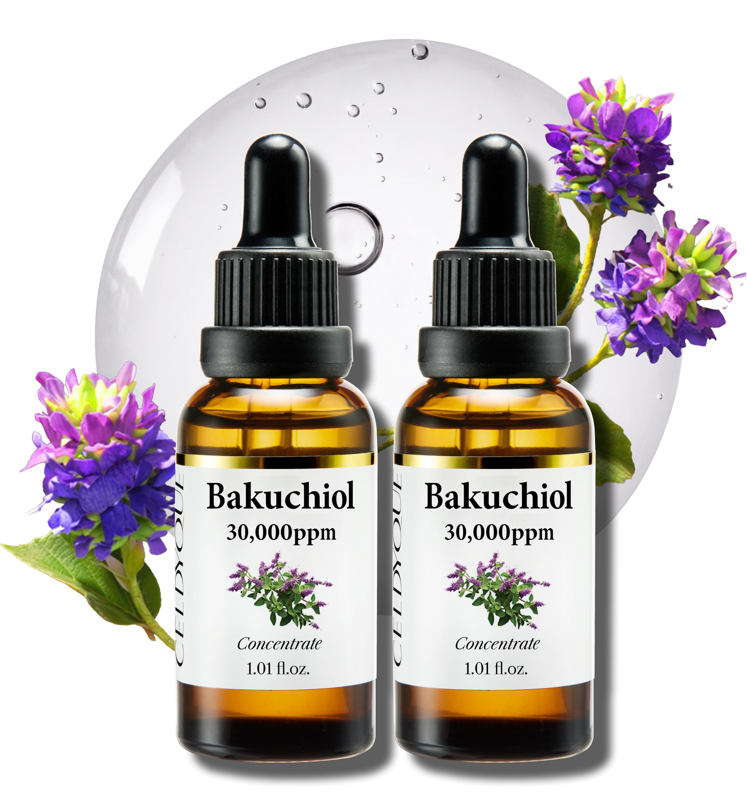 CELDYQUE Bakuchiol Suero Concentrado, botella para uso diario.