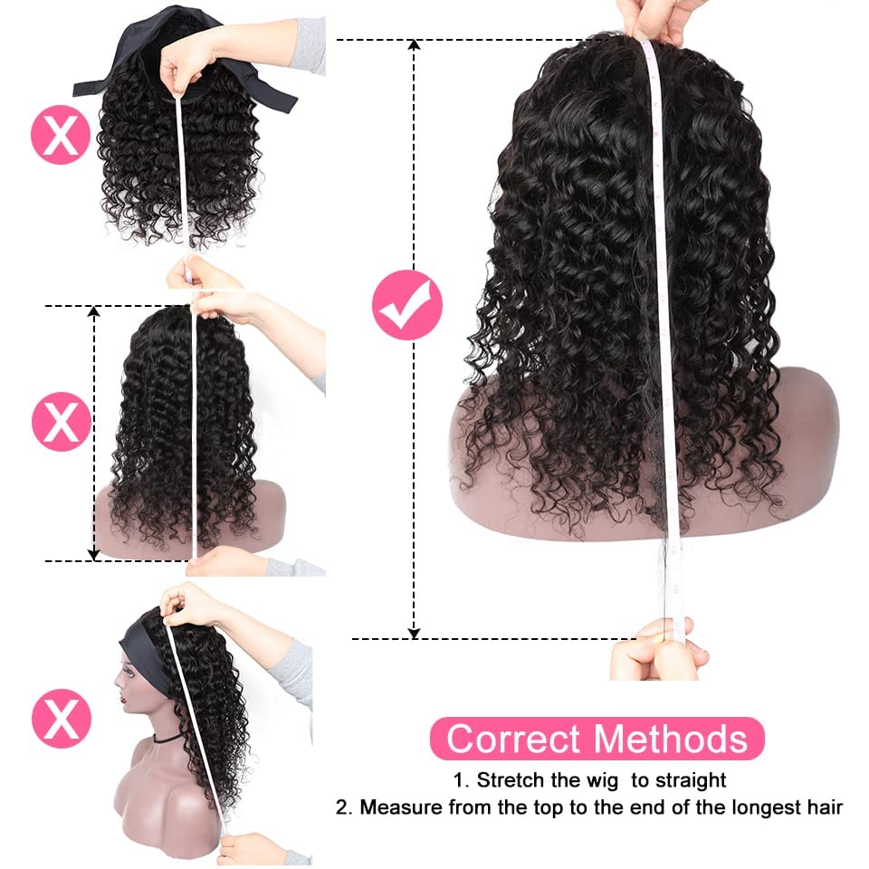 Celiarita banda cabello onda profunda sin cierre, ponlo rápido y cómodo.