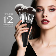 Set de 12 pinceles CELIMAIT para acabado profesional y versátil