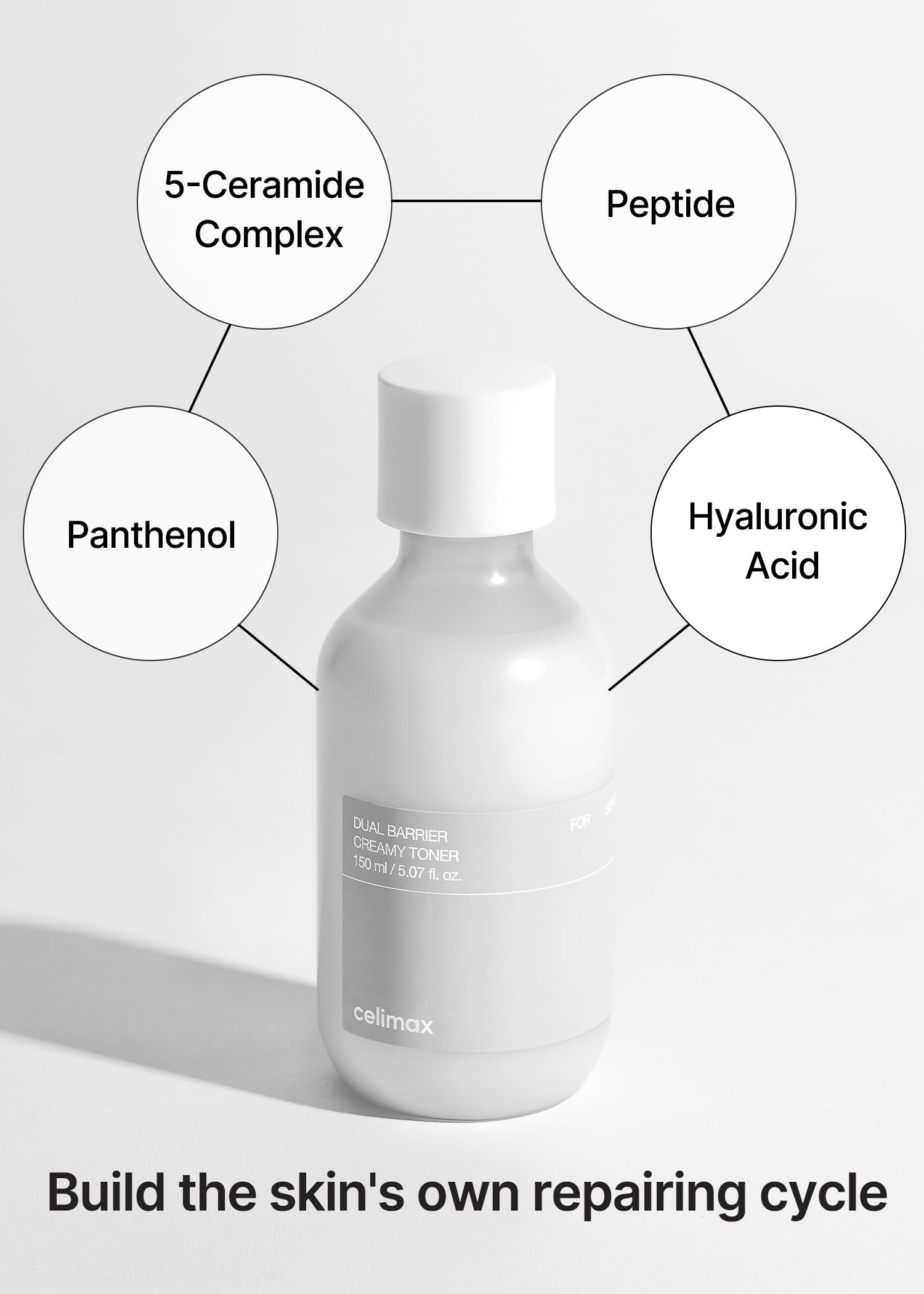 Celimax Tónico Cremoso de Doble Barrera sin fragancia cuida la piel sin irritantes