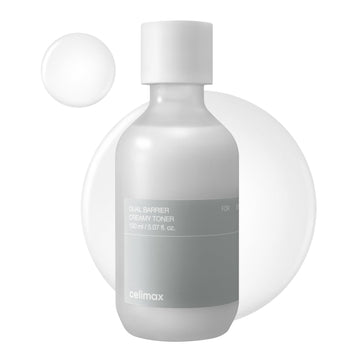Celimax Tónico Cremoso de Doble Barrera con textura láctea para absorción rápida y frescura