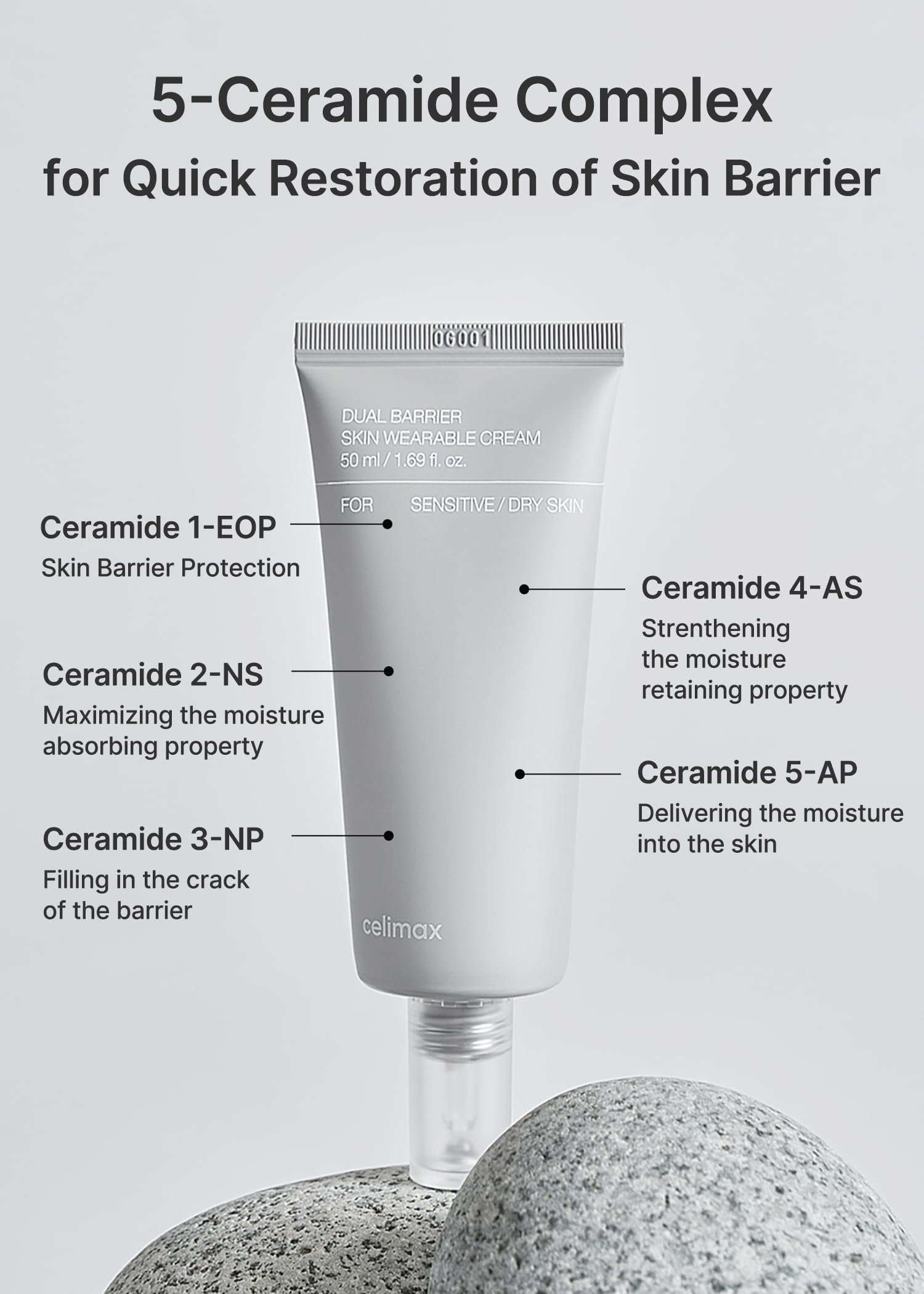 Hidratación profunda con 72 horas usando Celimax Dual Barrier.