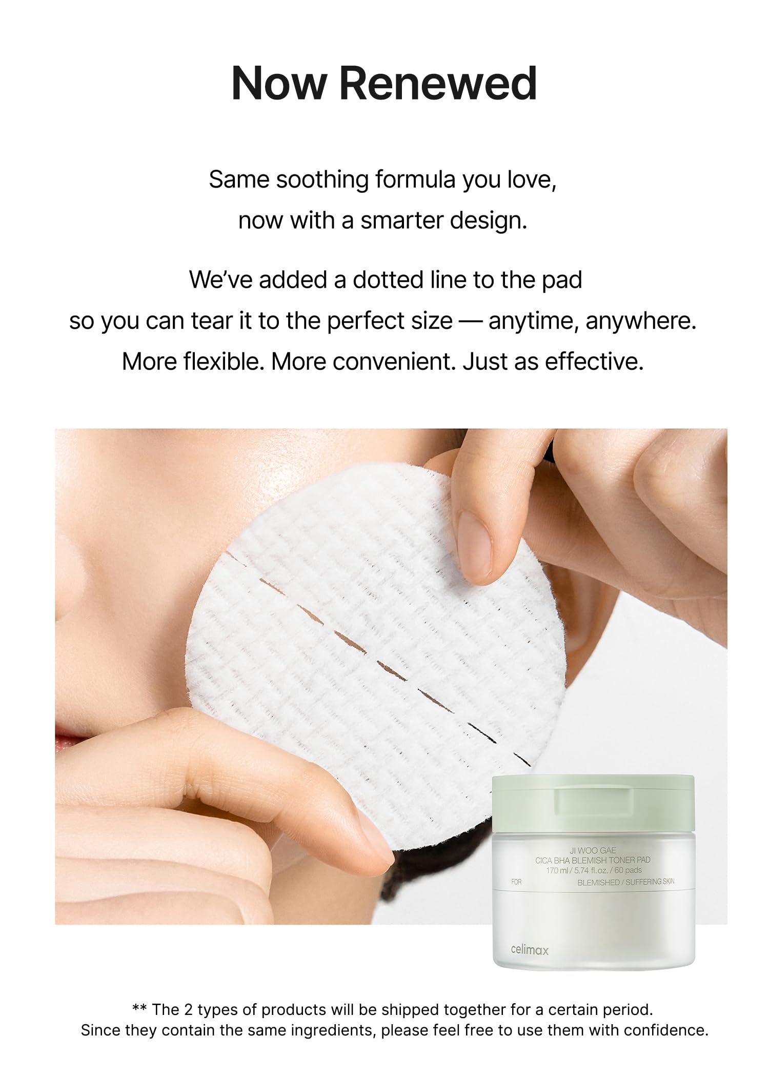 Celimax Ji.Woo.Gae Toner Pad aplicación suave para equilibrar la piel